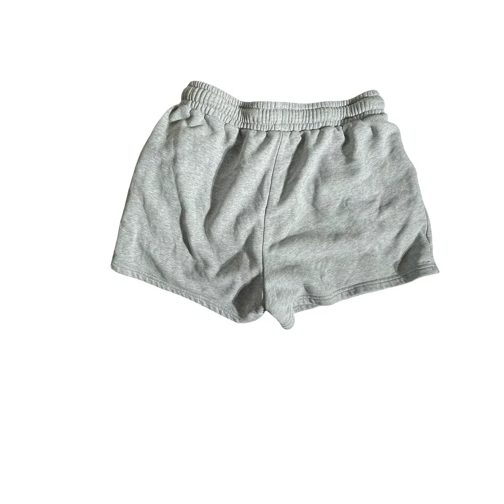 YoungLA Womens Heather Gray French Terry Sweat Shorts Drawstring Size Small